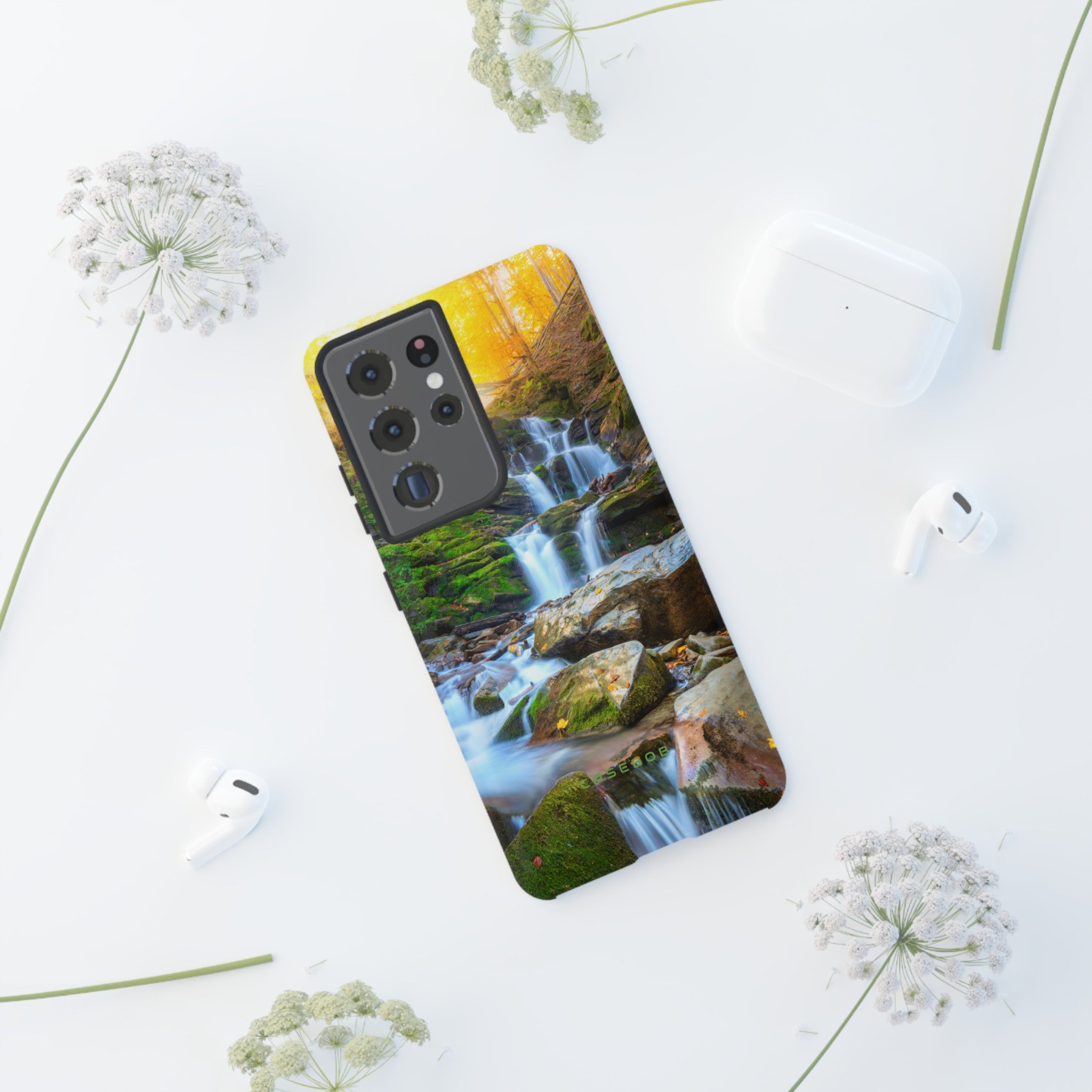 Autumn Mountain Waterfall - Protective Phone Case