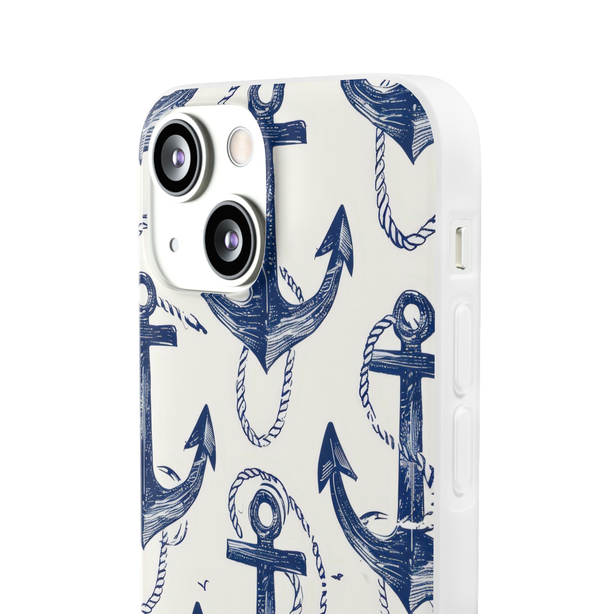 Navy Anchor Loop iPhone 13 mini Case - Soft