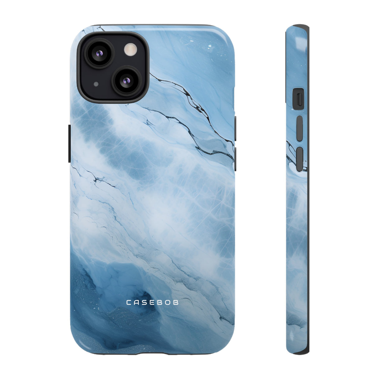 Light Navy Marble - Protective Phone Case