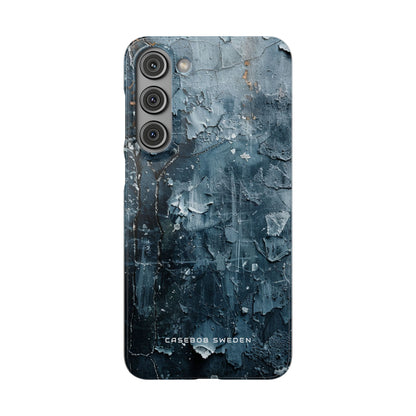 Weathered Blue Tapestry with Cracked Layers Samsung S23 - Slim Phone Case