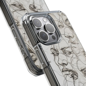 Ethereal Faces - Phone Case for iPhone (Clear Impact - Magnetic)