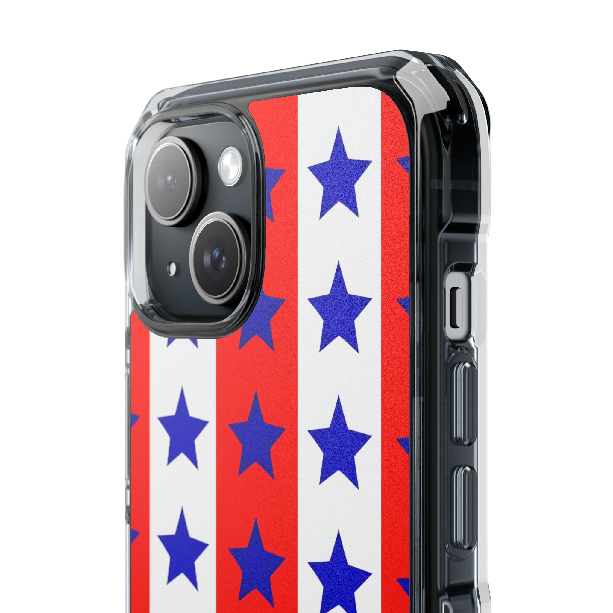 Patriotic American Flag Inspired Seamless iPhone 15 - Impact Clear+