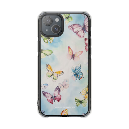 Watercolor Butterfly Bliss - Clear Impact iPhone 15 Phone Case