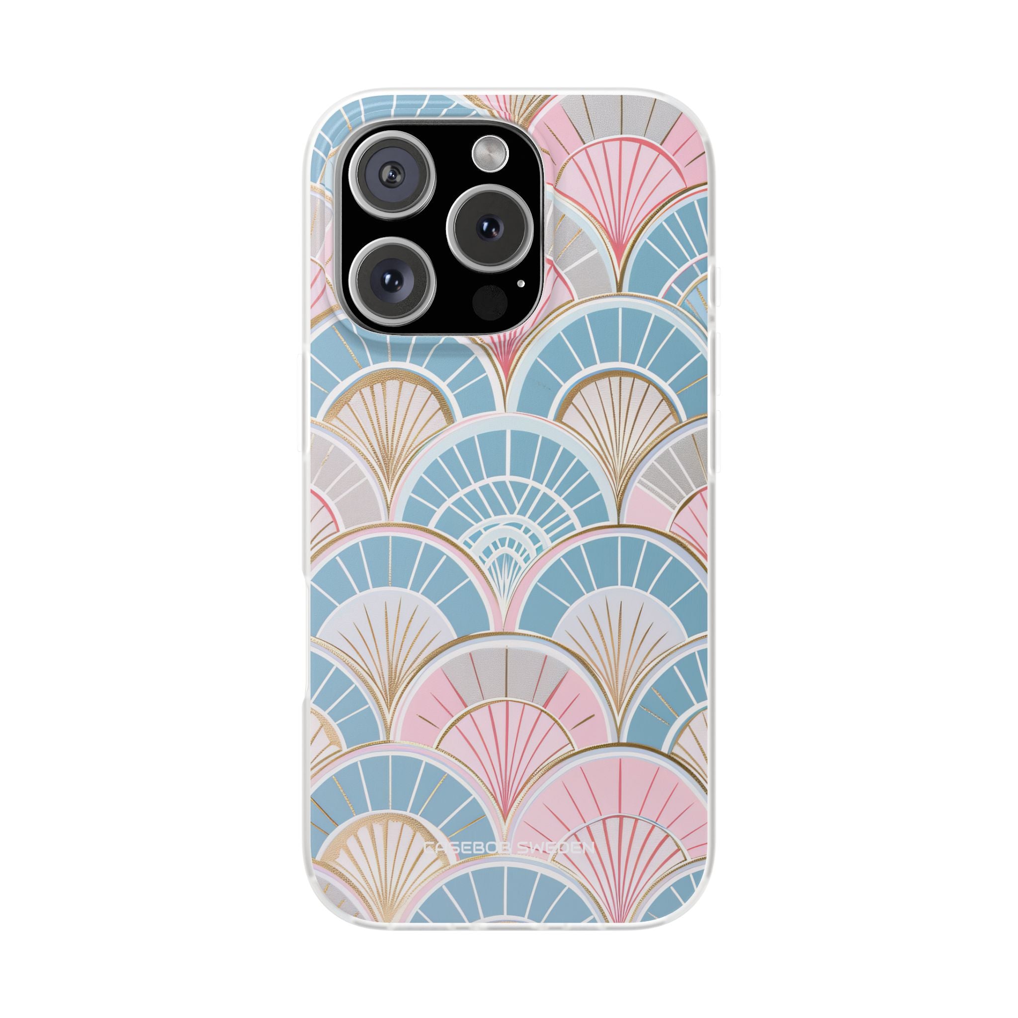 Art Deco Pastel Fan Pattern - Flexi iPhone 16 Phone Case