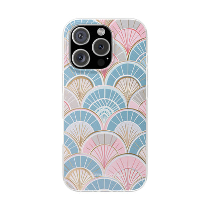 Art Deco Pastel Fan Pattern - Flexi iPhone 16 Phone Case