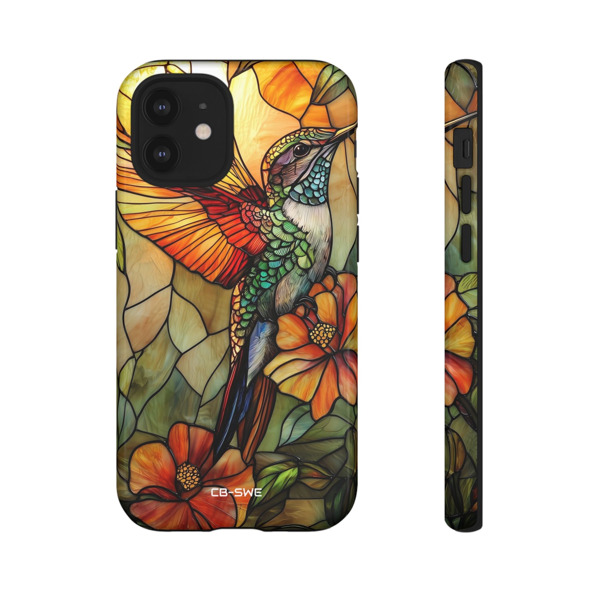 Hummingbird Dances Among Flowers - iPhone Case
