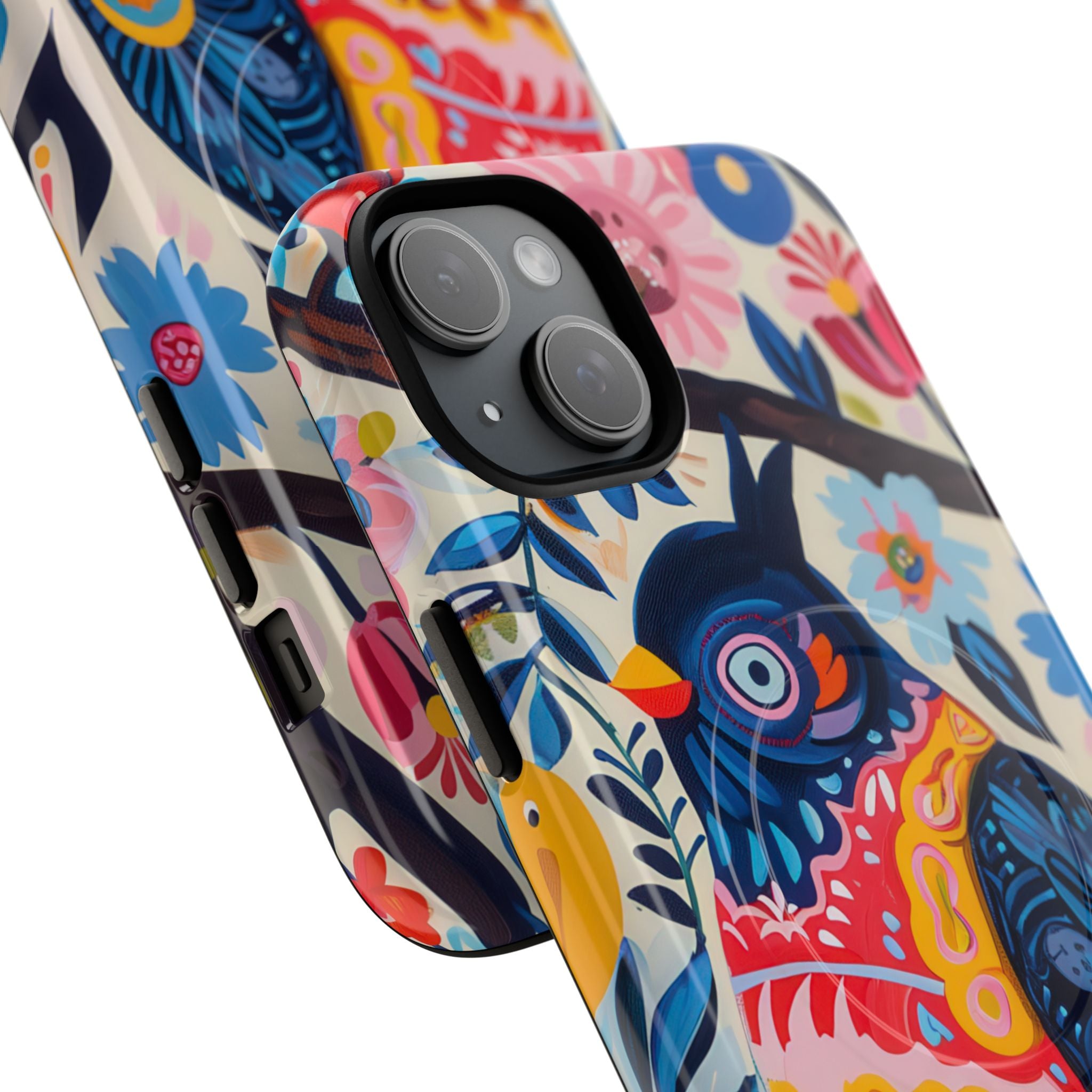 Whimsical Owl Garden iPhone 15 - Tough+