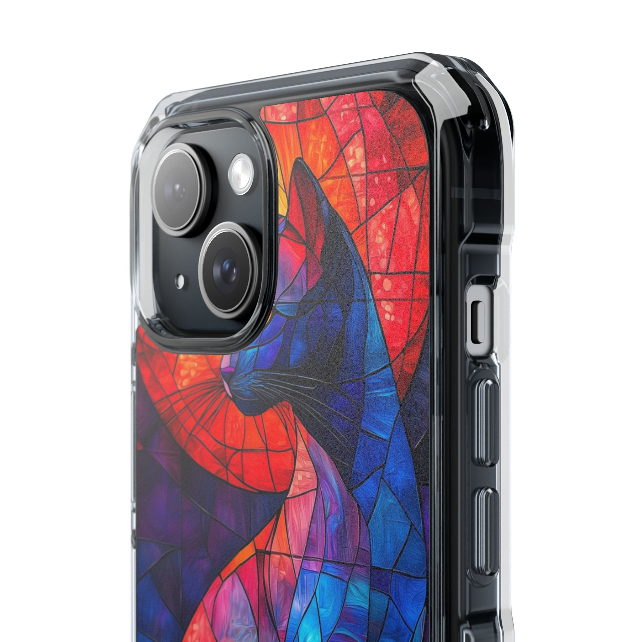 Stained-Glass Cat iPhone 15 Case - Impact