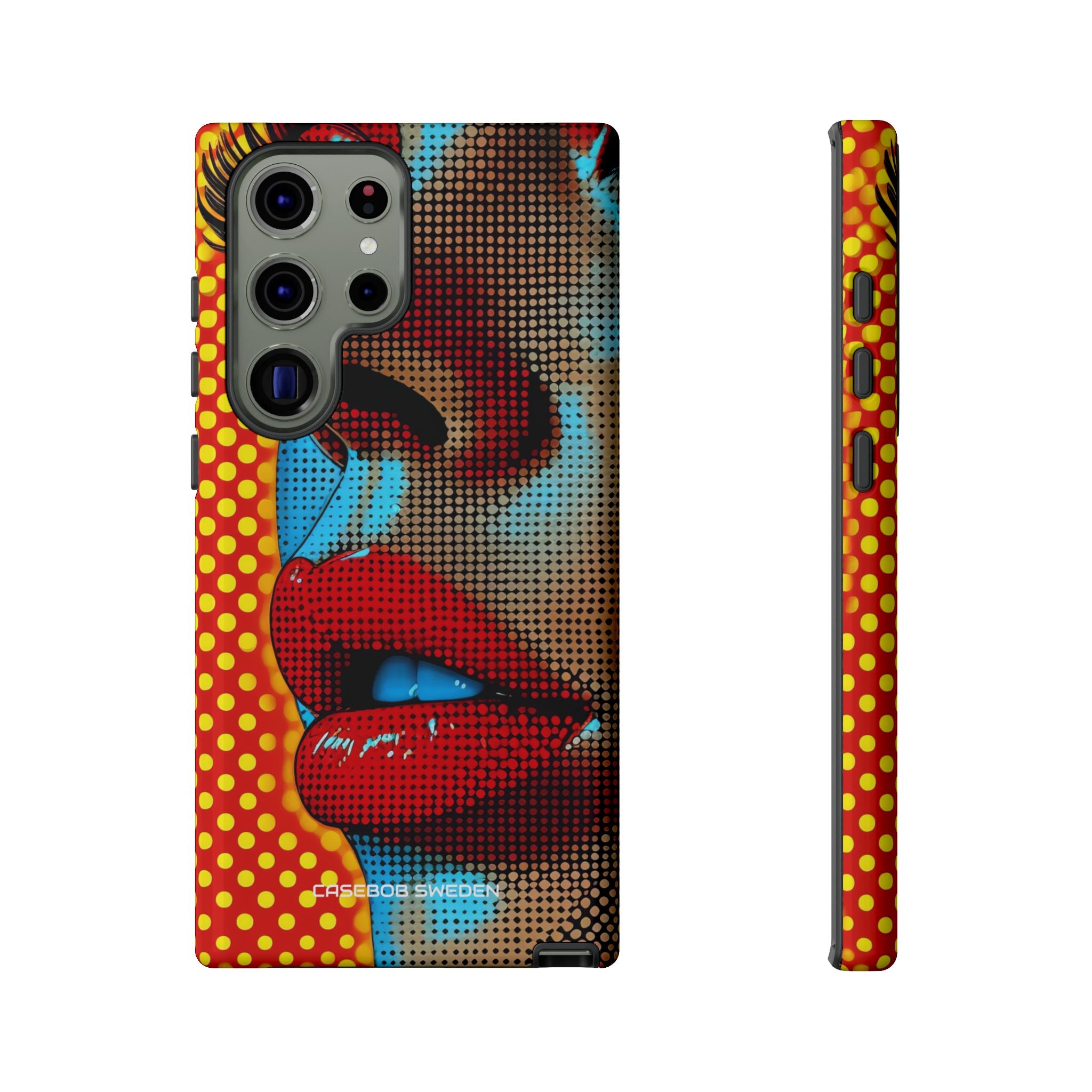 Yellow Red Pop Art Portrait - Tough Samsung S23 Phone Case