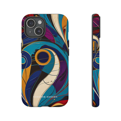 Vintage Vortex Harmony iPhone 15 - Tough Phone Case