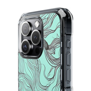 Aqua Serenity – Handyhülle für iPhone (Clear Impact – Magnetisch)