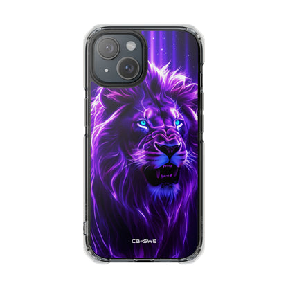 Neon Lion Majesty iPhone Case - Impact
