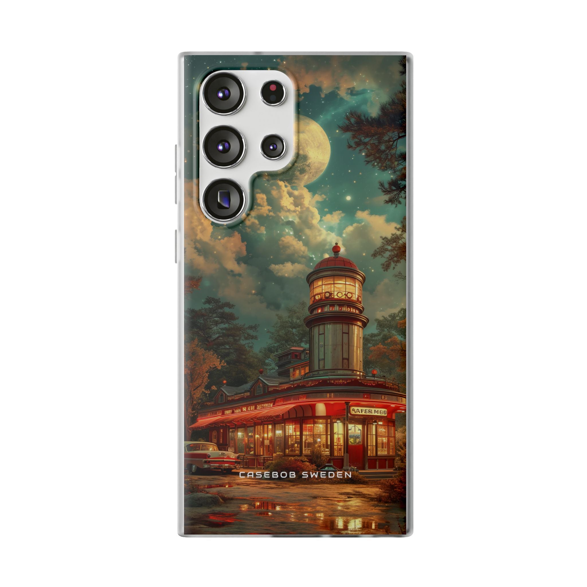 Vintage Moonlit Diner Fantasy Samsung S23 - Flexi Phone Case