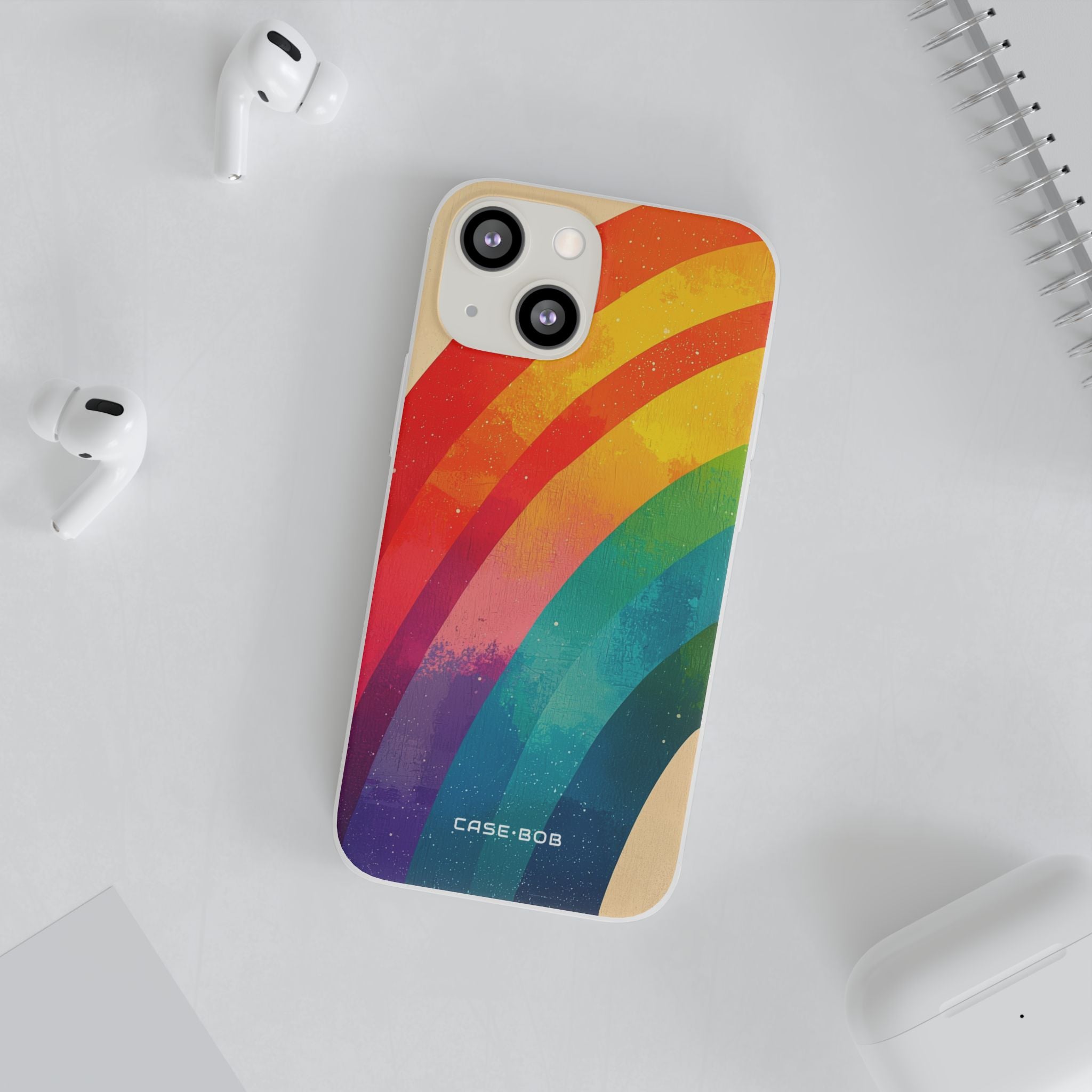 Textured Rainbow Arc iPhone 13 mini Case - Soft