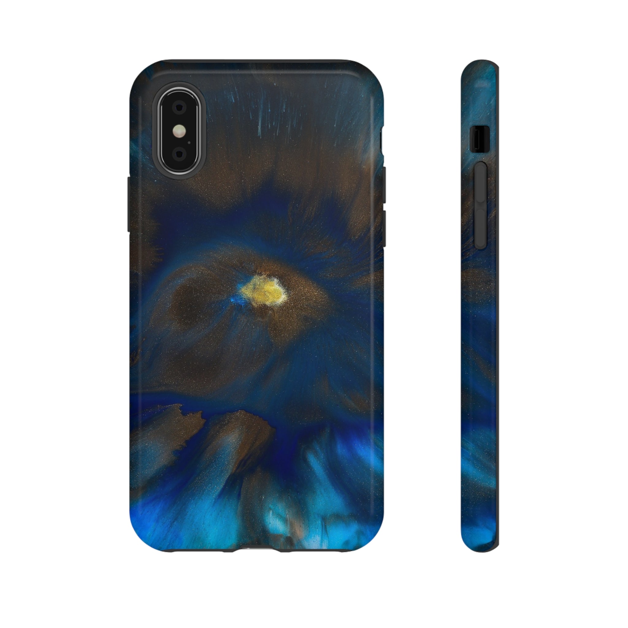 Space Galaxy Ink Art iPhone Case (Protective) iPhone X Glossy Phone Case