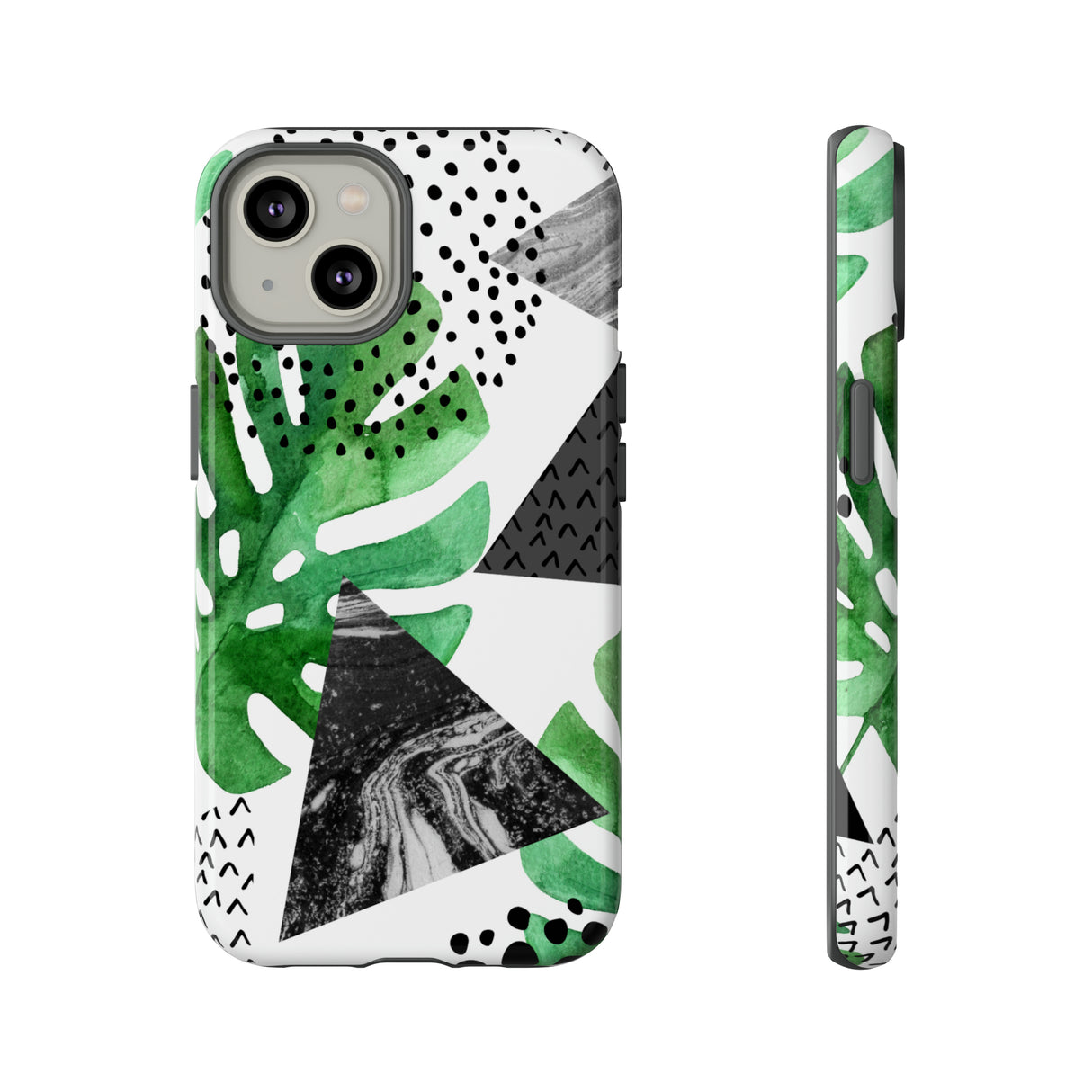 Grunge Grün Tropical - Schutzhülle für Handy