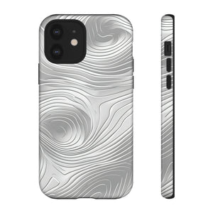 Sleek Grey Abstract Lines Case - Protective Phone Case