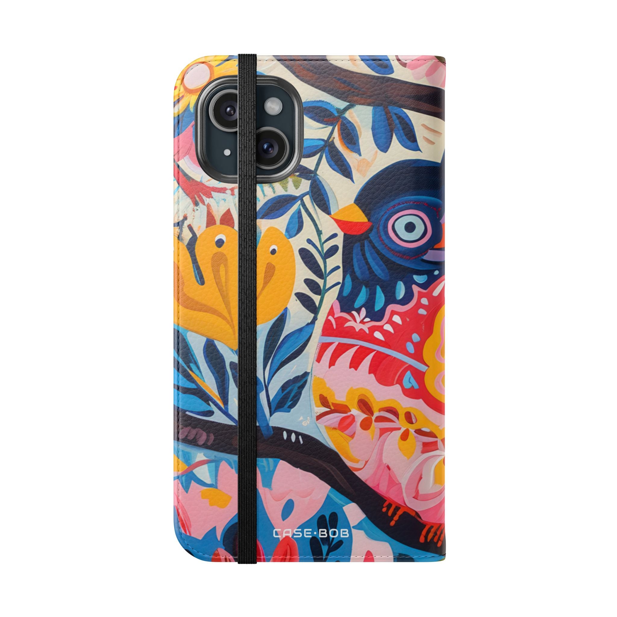 Ornate Owl Bloom - iPhone 15 Plus Case - Wallet