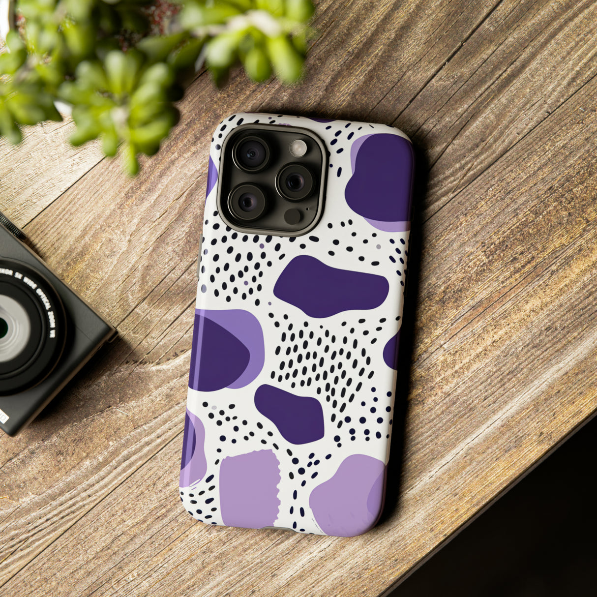 Purple Dots Elegance Case - Schutzhülle fürs Handy