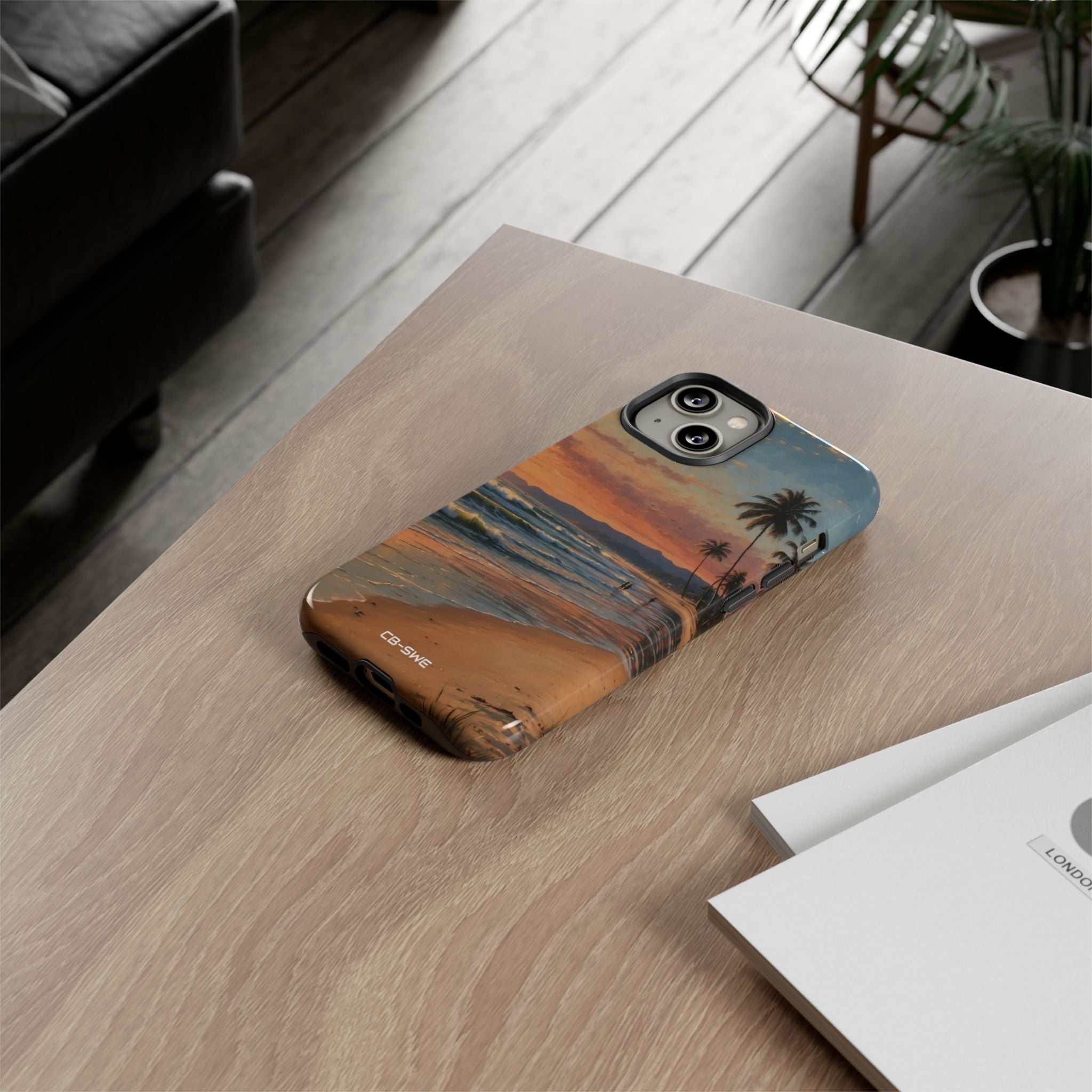 Golden Waves Embrace - iPhone Case