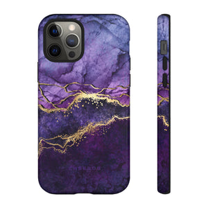 Purple Blue Marble - Protective Phone Case