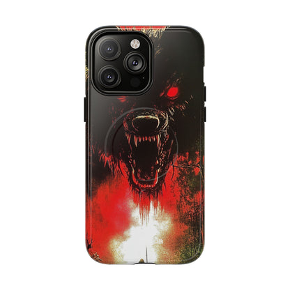Crimson Wolf iPhone 14 Pro Max Case - Tough+