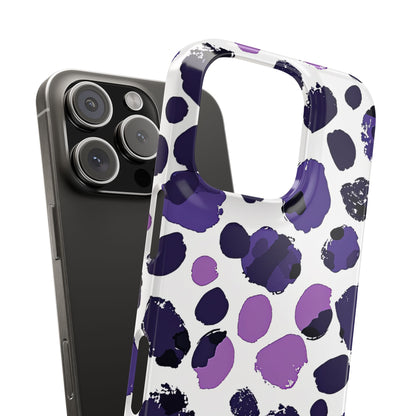 Purple Inkblots iPhone 16 - Slim Phone Case