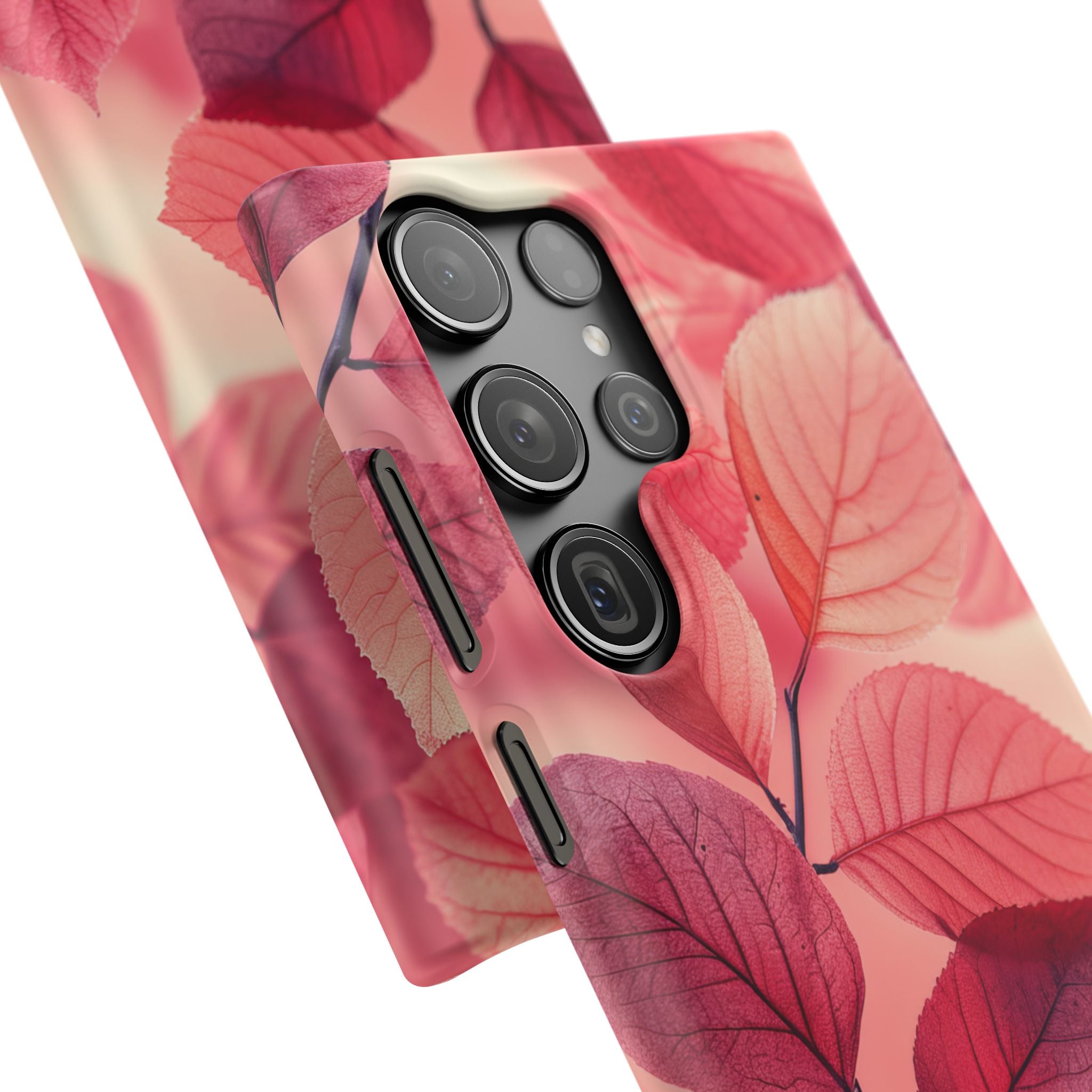 Elegant Pink Leaves Samsung S23 - Slim Phone Case