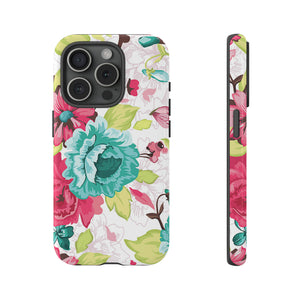 Vintage Flowers Pattern iPhone case (Protective) - Protective Phone Case