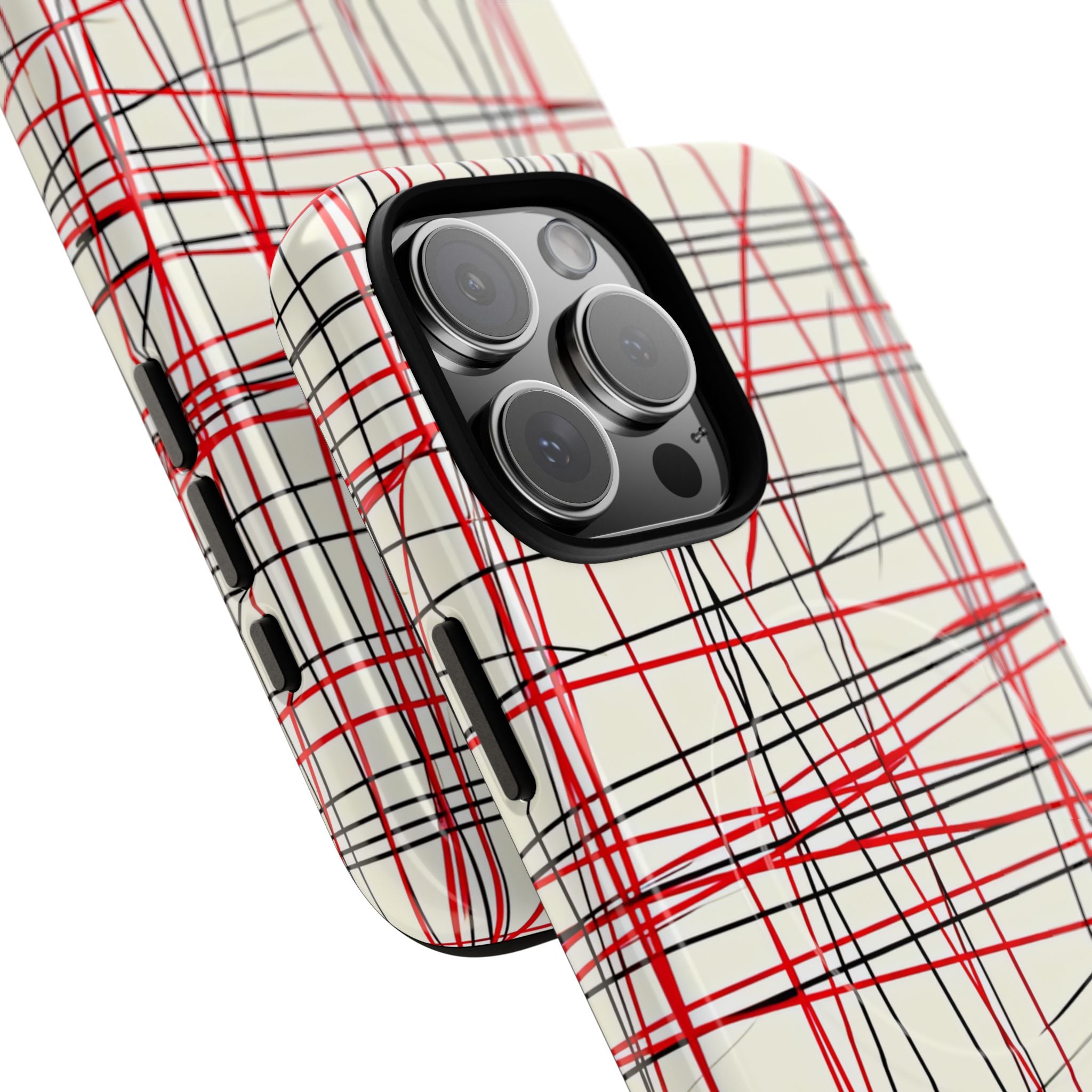 Crimson Wire Tangle iPhone 16 - Tough+