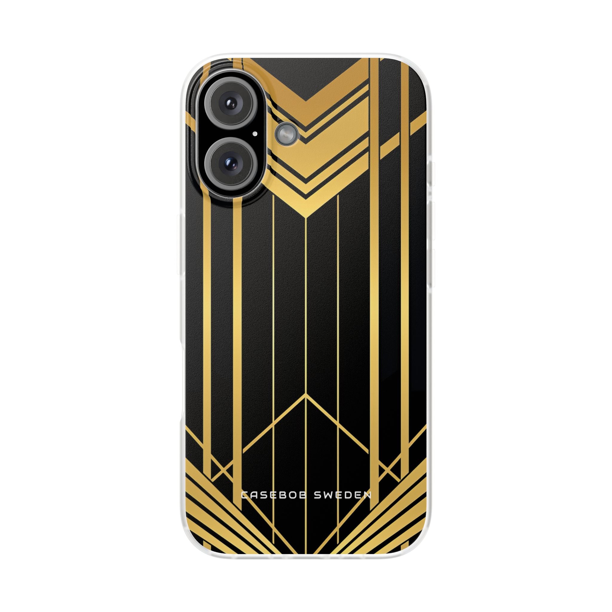 "Golden Art Deco Symmetry in Geometric Elegance" iPhone 16 - Flexi Phone Case