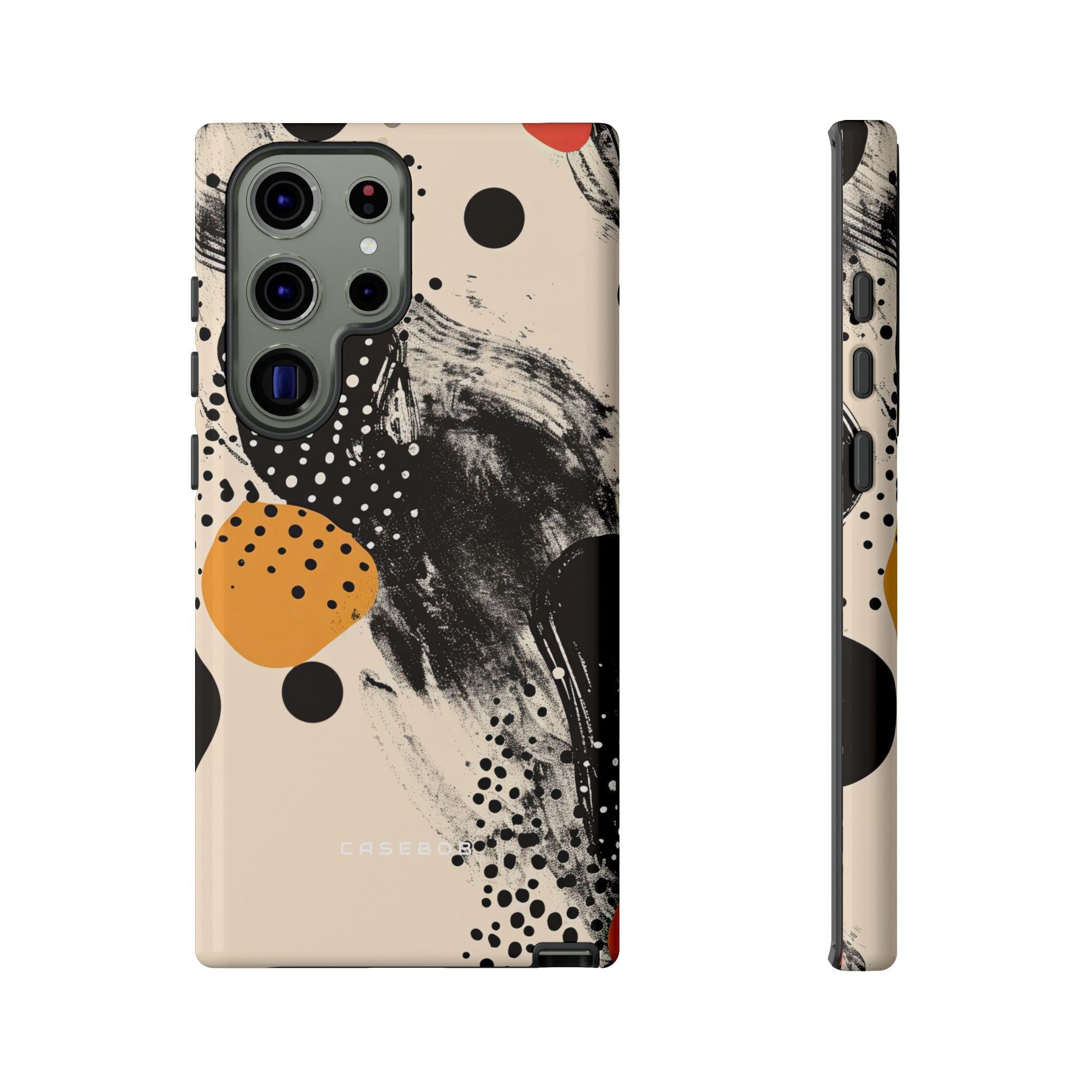 Black Dot Elegance - Protective Phone Case