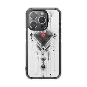 Red Geometry Harmony - Phone Case for iPhone (Clear Impact - Magnetic)