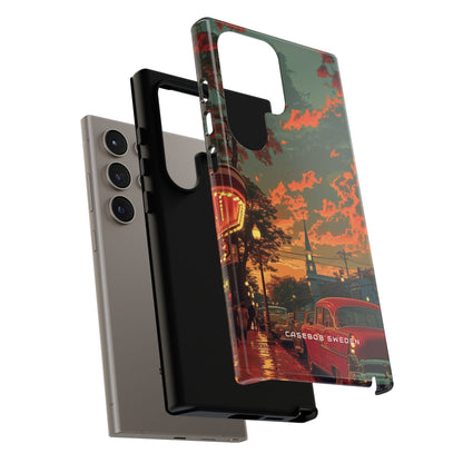 Mid-Century Nostalgia Streetscape Samsung S24 - Tough Phone Case