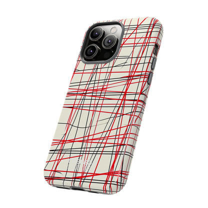 Crimson Wire Tangle iPhone 14 - Tough