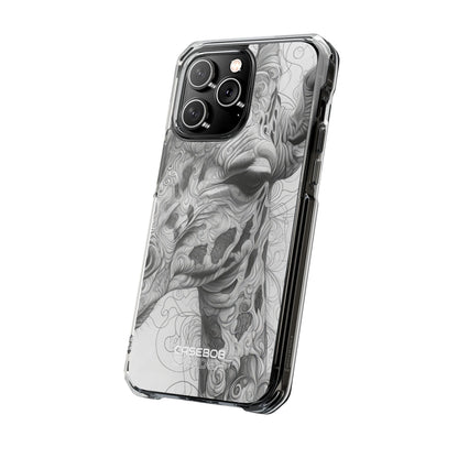 Swirling Giraffe Art iPhone 14 - Impact Clear+