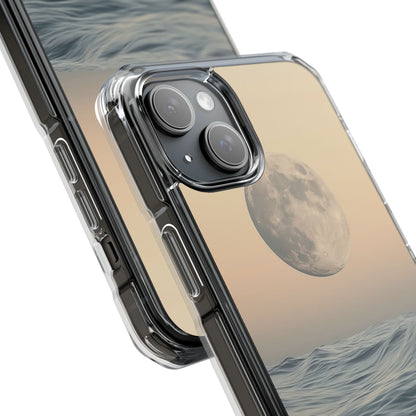 Moon Illuminates Waves iPhone Case - Impact