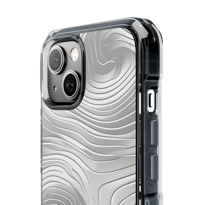 Monochrome Flow Lines iPhone 14 - Impact Clear+