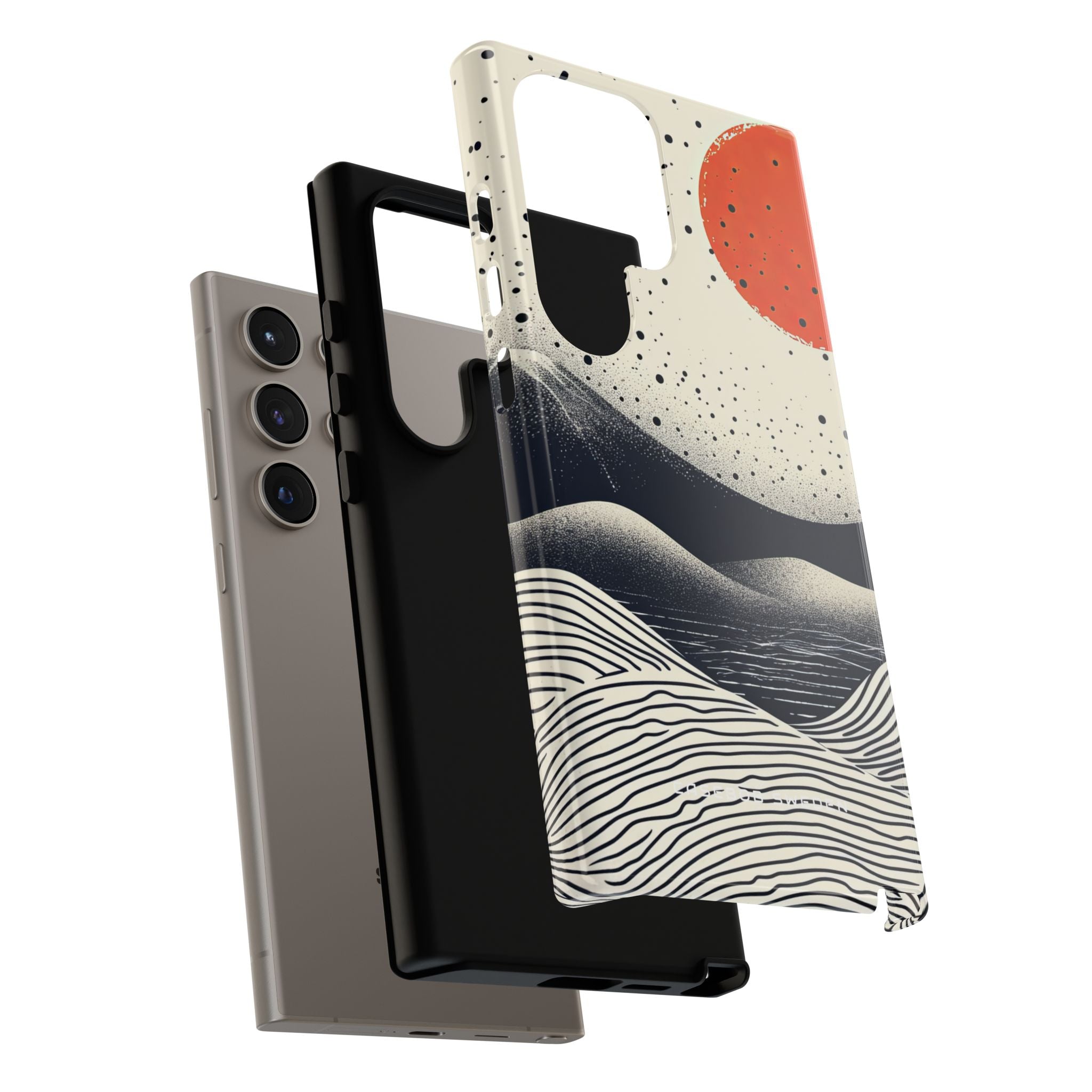 Red Sun Over Flowing Horizons Samsung S24 - Tough Phone Case