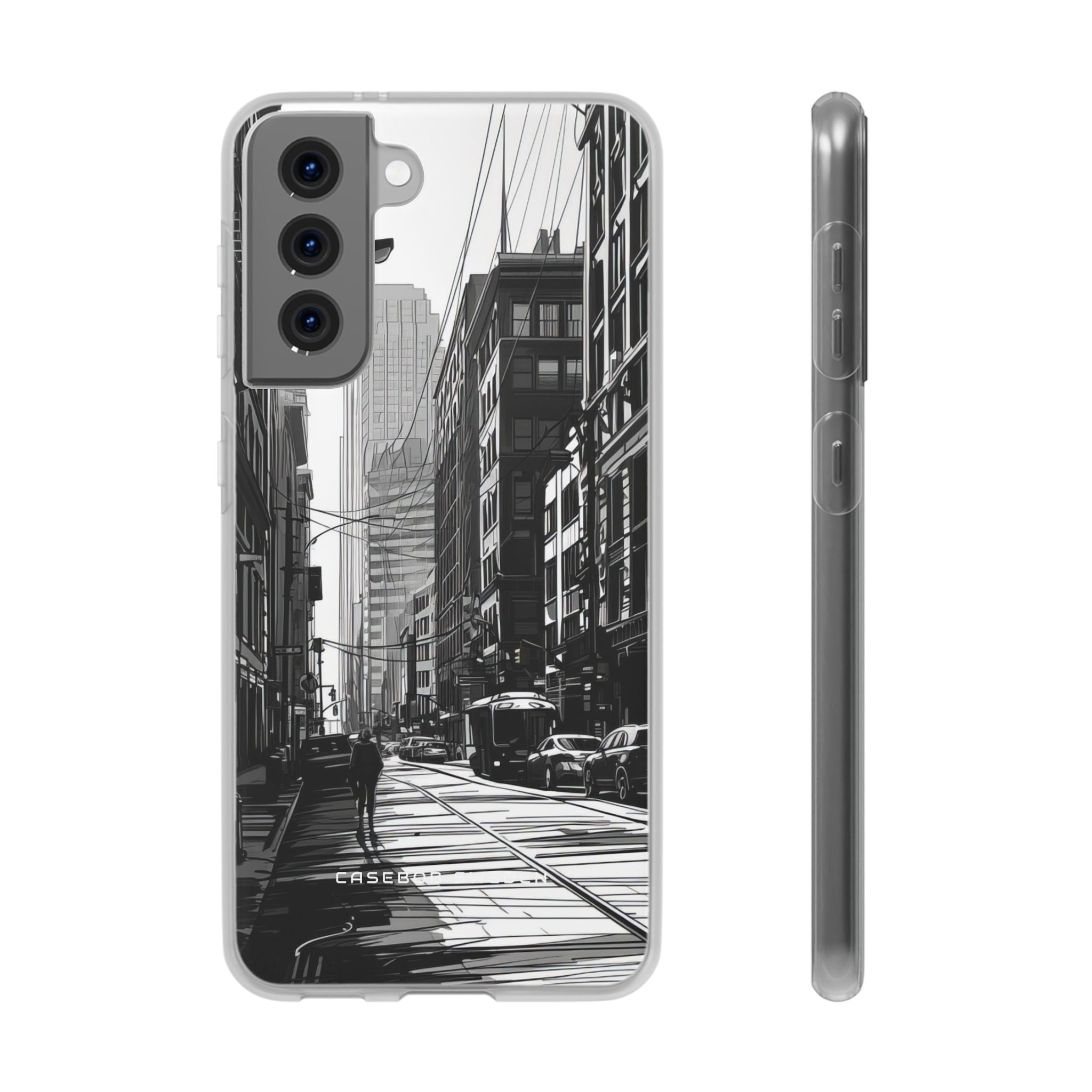 Urban Cityscape Line Perspective Samsung S21 - Flexi Phone Case