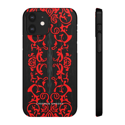 Gothic Crimson Symmetry iPhone 12 - Slim Phone Case