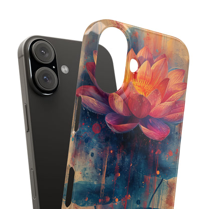 Lotus Blossom Art - Slim iPhone 16 Phone Case