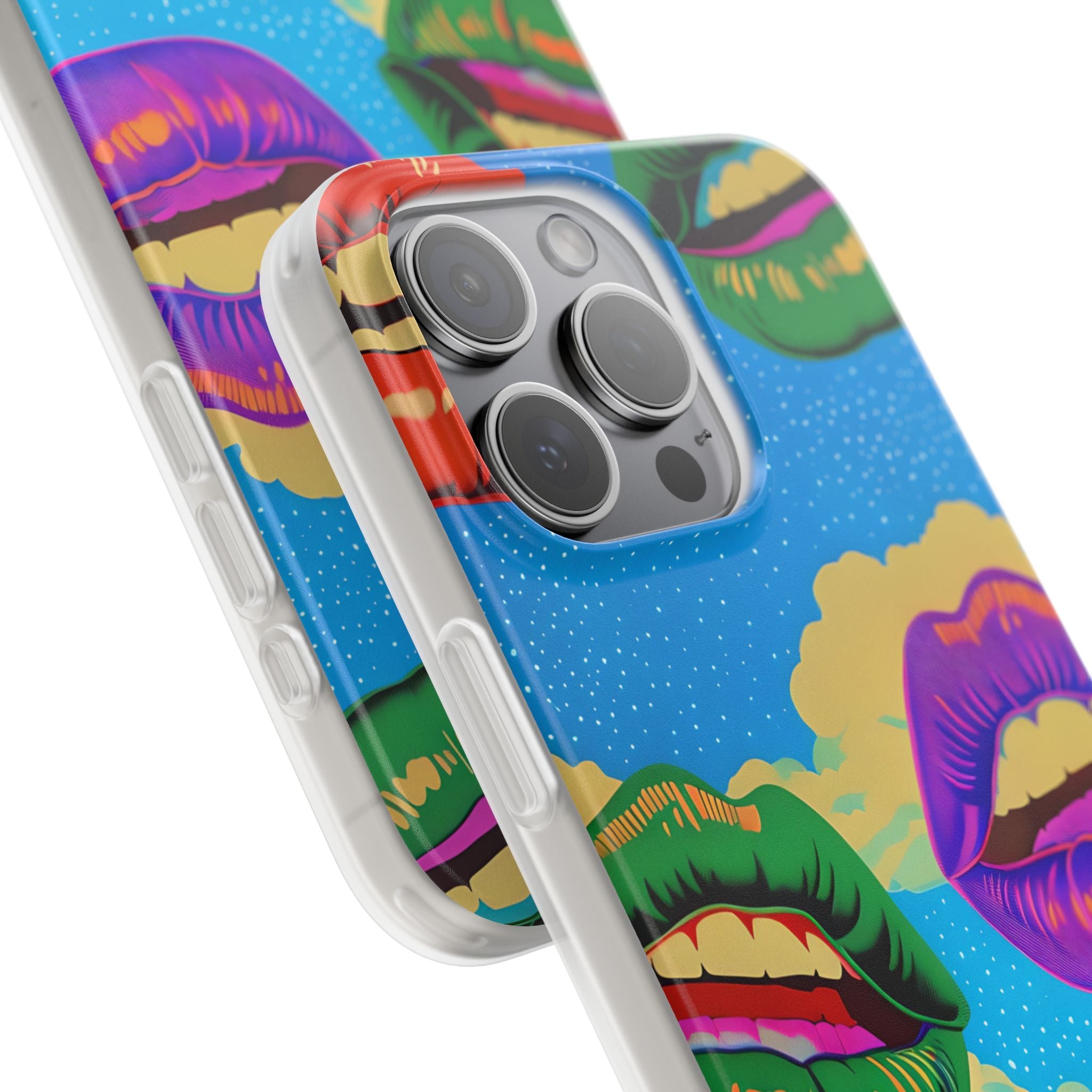 Colorful Lipscape iPhone 15 Pro Max Case - Soft