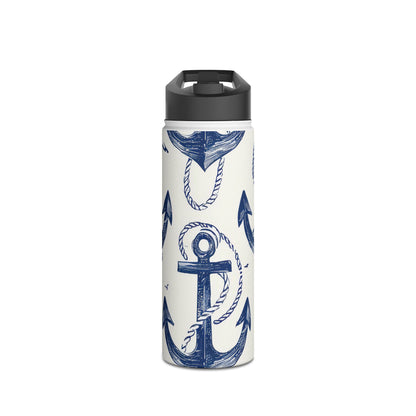 Blue Anchor Breeze - Stainless Steel Water Bottle
