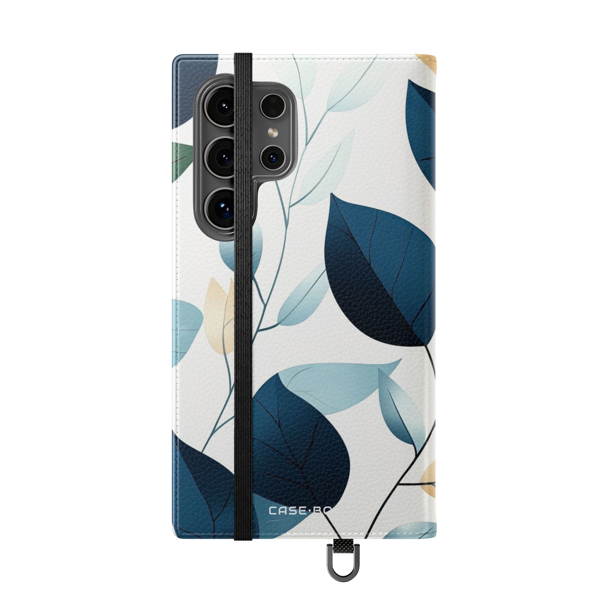 Navy Leaf Veins - Samsung S24 Ultra Case - Wallet