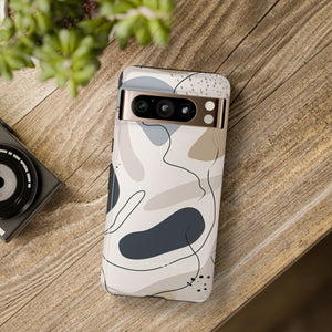 Grey Lines Simplicity - Protective Phone Case