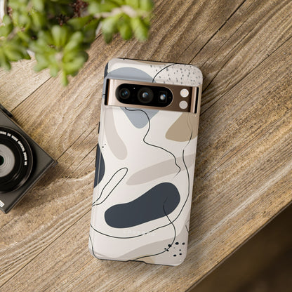 Grey Lines Simplicity - Protective Phone Case