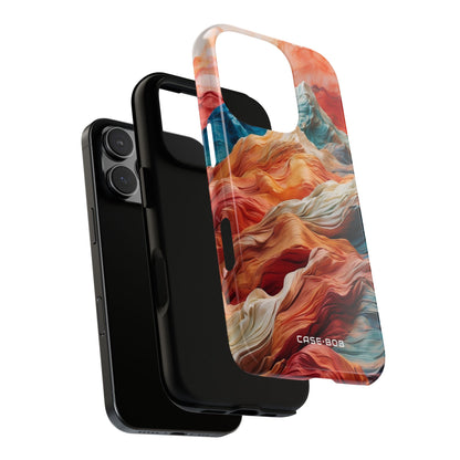 Fabric Peaks Sunset iPhone 16 Pro Case - Tough