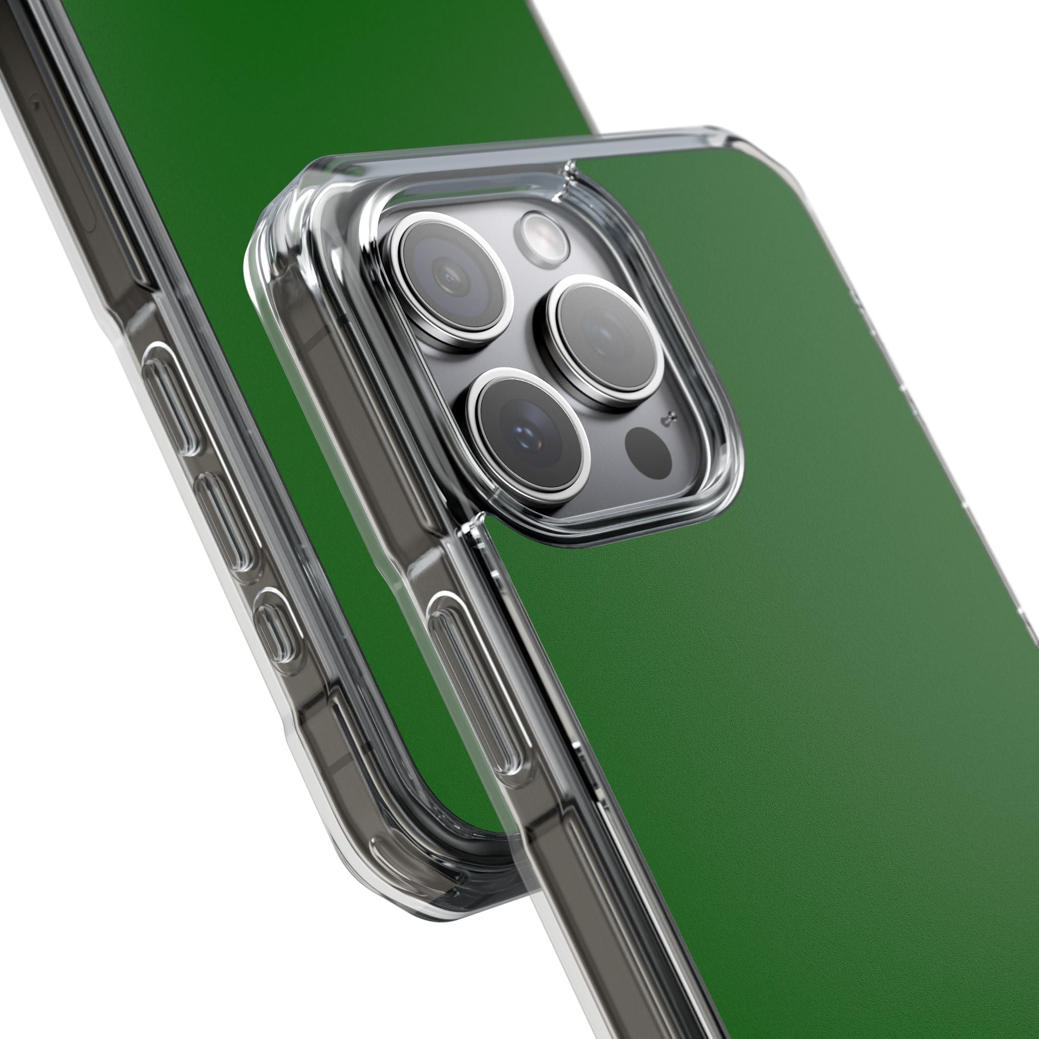 Dark Green - Clear Impact Case for iPhone