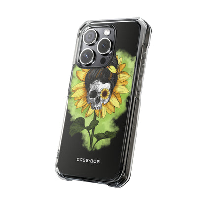 Sunflower Skull iPhone 15 Pro Case - Impact